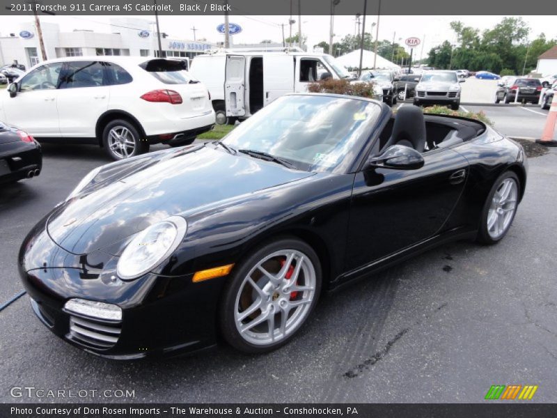 Black / Black 2011 Porsche 911 Carrera 4S Cabriolet