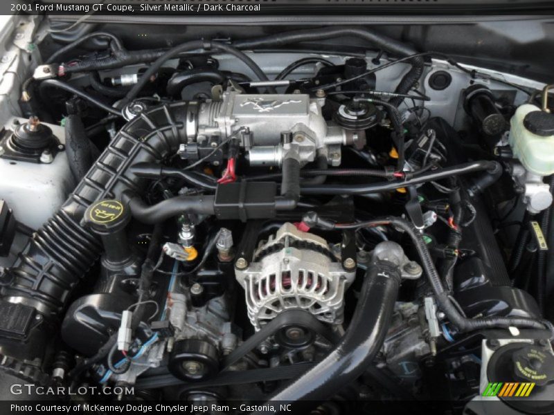 Silver Metallic / Dark Charcoal 2001 Ford Mustang GT Coupe