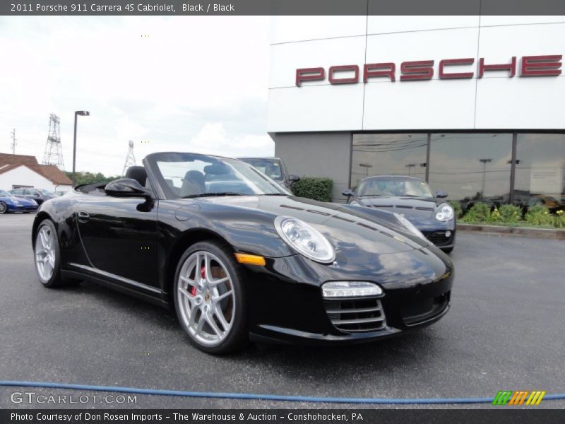 Black / Black 2011 Porsche 911 Carrera 4S Cabriolet