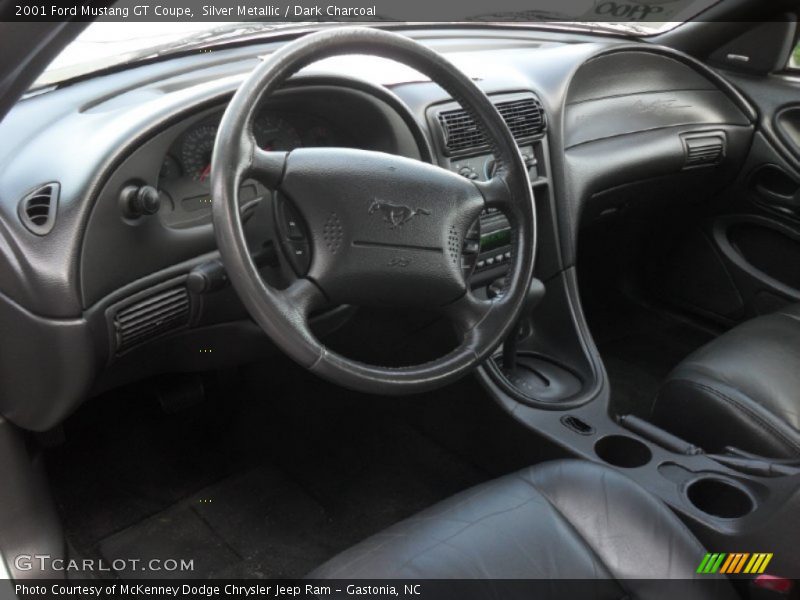 Silver Metallic / Dark Charcoal 2001 Ford Mustang GT Coupe