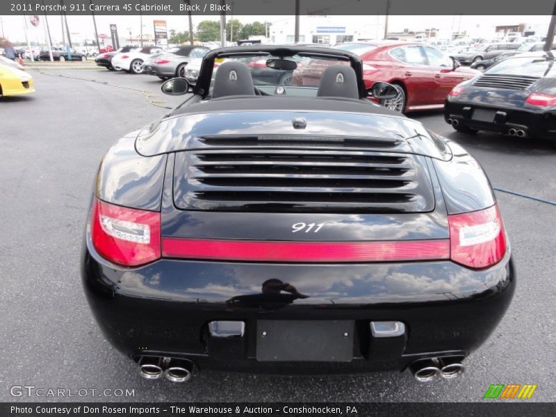 Black / Black 2011 Porsche 911 Carrera 4S Cabriolet