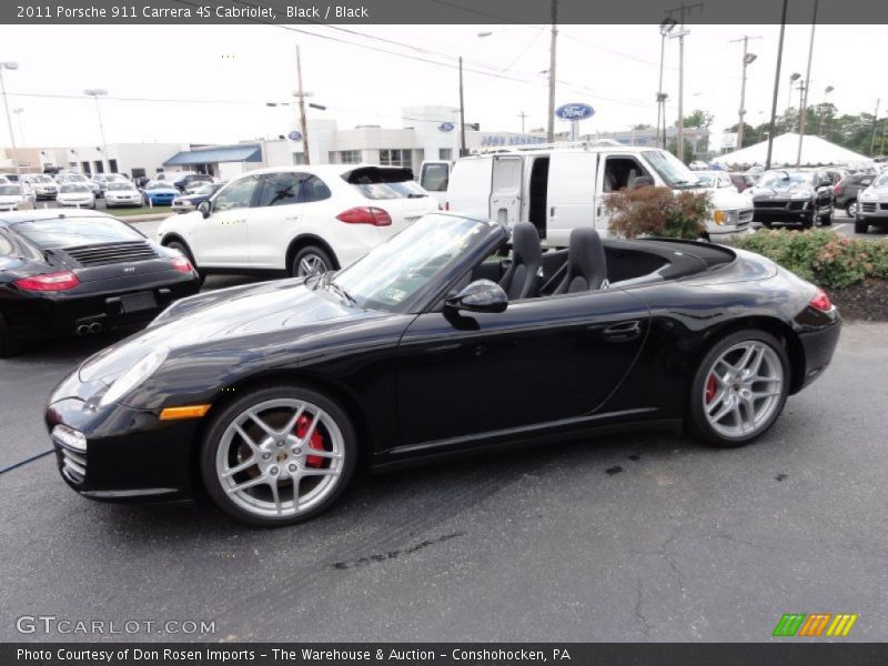 Black / Black 2011 Porsche 911 Carrera 4S Cabriolet