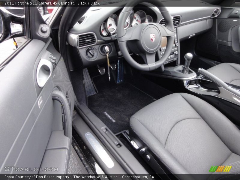 Black / Black 2011 Porsche 911 Carrera 4S Cabriolet