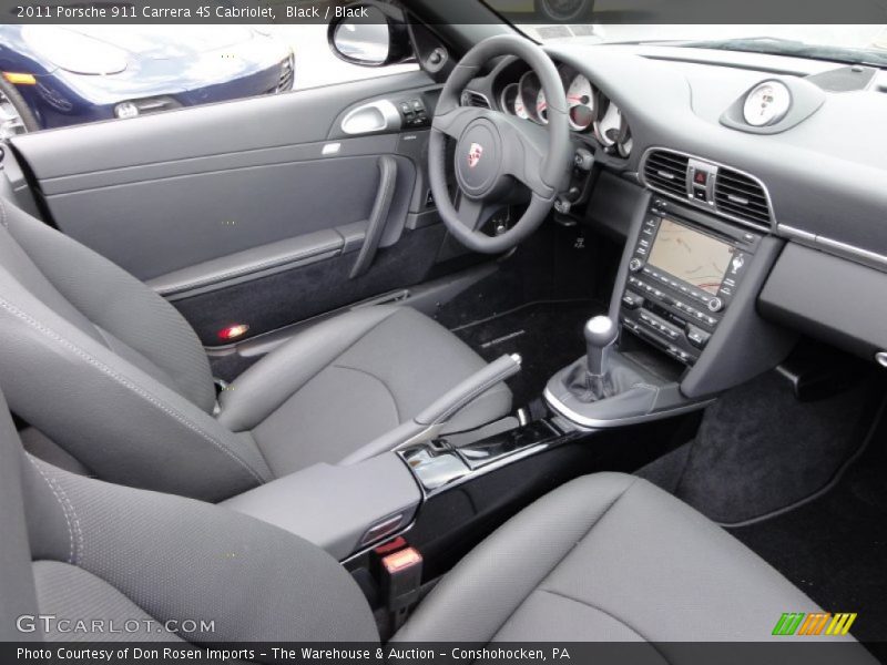 Black / Black 2011 Porsche 911 Carrera 4S Cabriolet