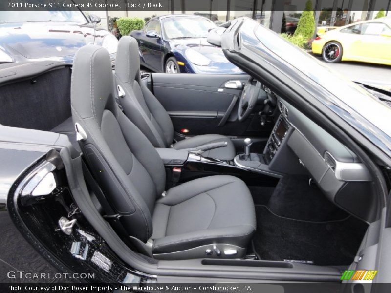 Black / Black 2011 Porsche 911 Carrera 4S Cabriolet