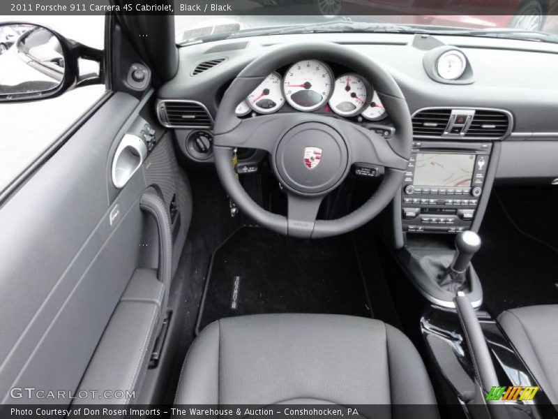Black / Black 2011 Porsche 911 Carrera 4S Cabriolet