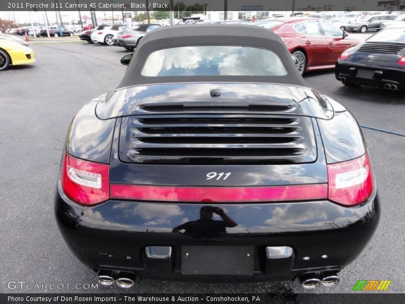 Black / Black 2011 Porsche 911 Carrera 4S Cabriolet