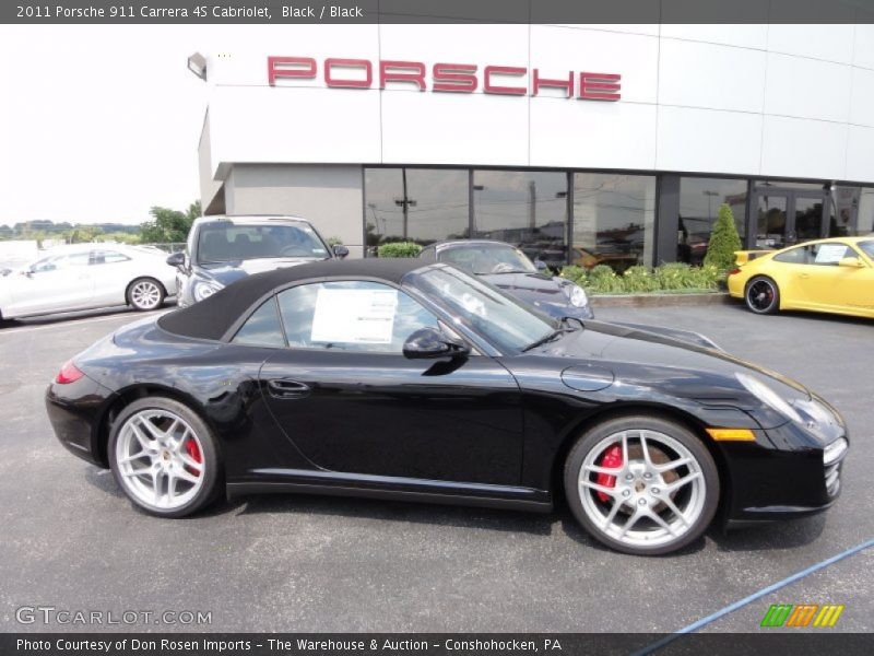 Black / Black 2011 Porsche 911 Carrera 4S Cabriolet