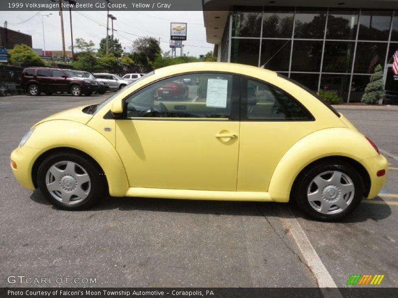 Yellow / Gray 1999 Volkswagen New Beetle GLS Coupe