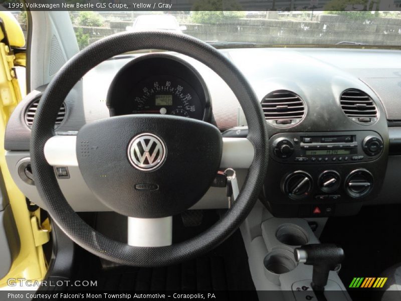 Yellow / Gray 1999 Volkswagen New Beetle GLS Coupe