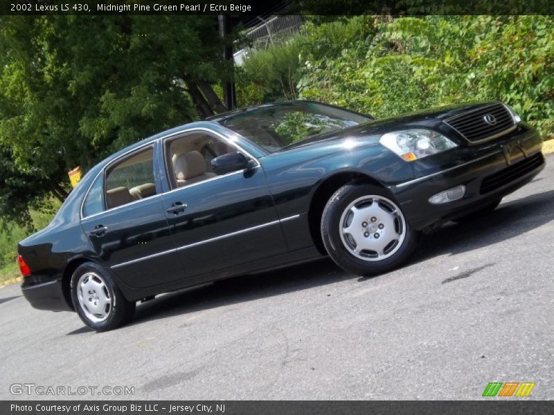 Midnight Pine Green Pearl / Ecru Beige 2002 Lexus LS 430