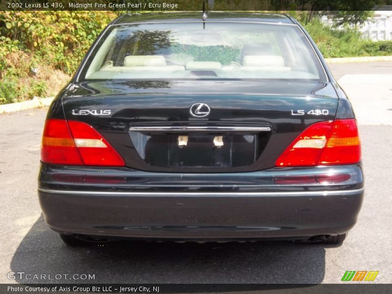 Midnight Pine Green Pearl / Ecru Beige 2002 Lexus LS 430
