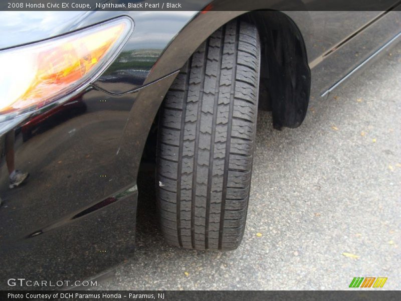 Nighthawk Black Pearl / Black 2008 Honda Civic EX Coupe