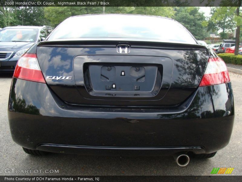 Nighthawk Black Pearl / Black 2008 Honda Civic EX Coupe