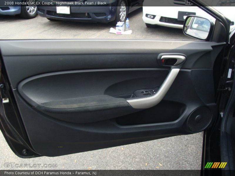 Nighthawk Black Pearl / Black 2008 Honda Civic EX Coupe