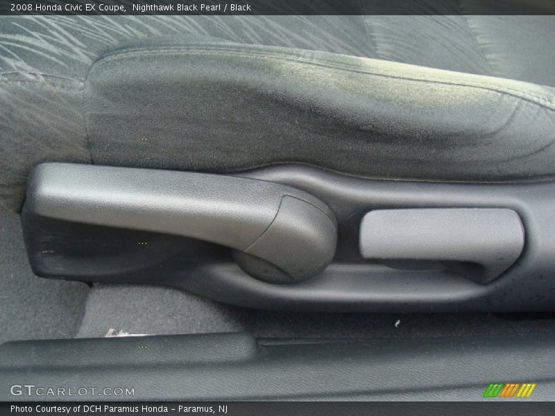 Nighthawk Black Pearl / Black 2008 Honda Civic EX Coupe