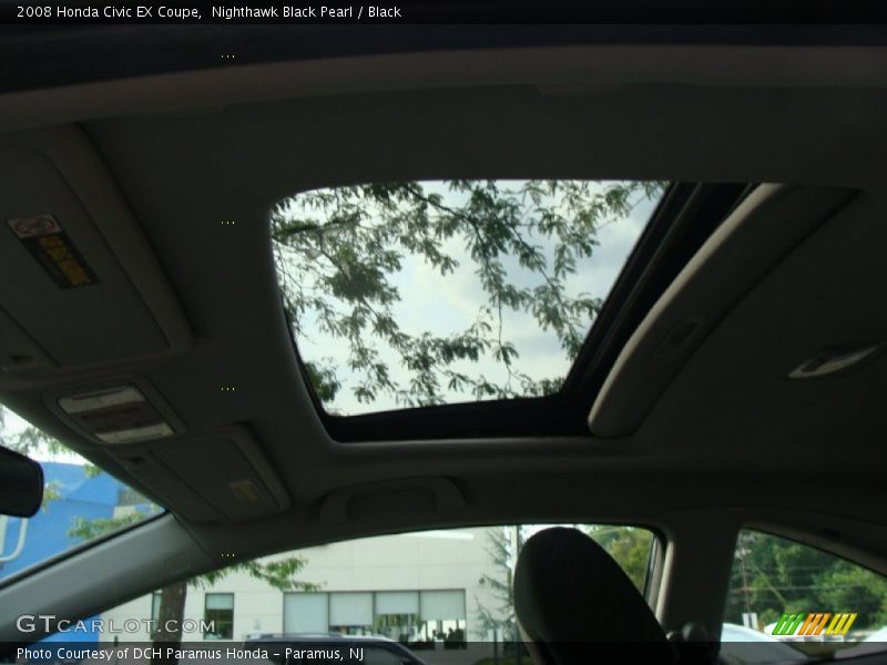 Nighthawk Black Pearl / Black 2008 Honda Civic EX Coupe