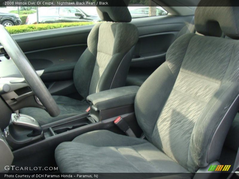 Nighthawk Black Pearl / Black 2008 Honda Civic EX Coupe