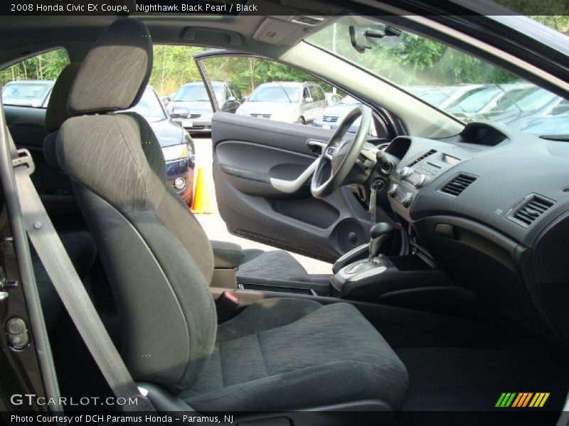 Nighthawk Black Pearl / Black 2008 Honda Civic EX Coupe