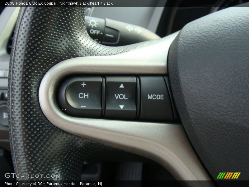 Nighthawk Black Pearl / Black 2008 Honda Civic EX Coupe