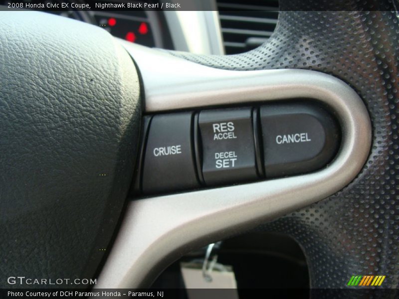 Nighthawk Black Pearl / Black 2008 Honda Civic EX Coupe