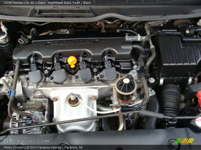 Nighthawk Black Pearl / Black 2008 Honda Civic EX Coupe