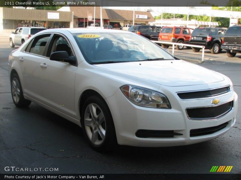 Summit White / Titanium 2011 Chevrolet Malibu LS