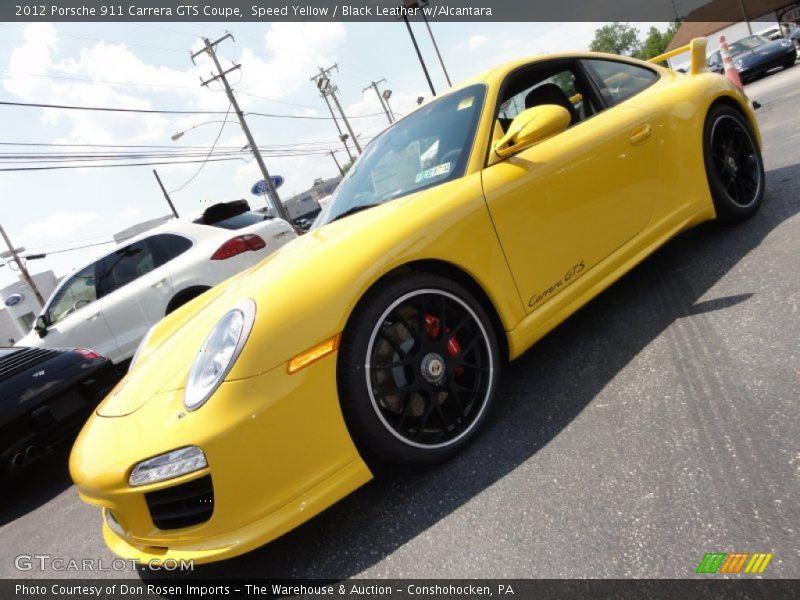 Speed Yellow / Black Leather w/Alcantara 2012 Porsche 911 Carrera GTS Coupe