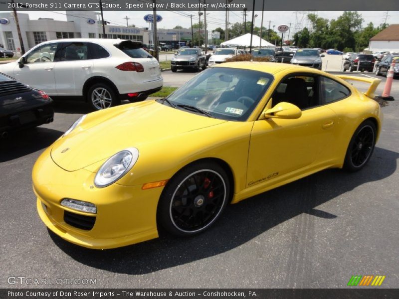 Speed Yellow / Black Leather w/Alcantara 2012 Porsche 911 Carrera GTS Coupe