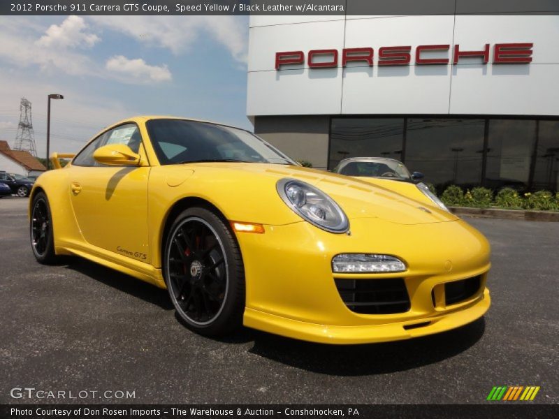 Speed Yellow / Black Leather w/Alcantara 2012 Porsche 911 Carrera GTS Coupe