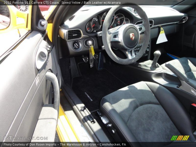 Speed Yellow / Black Leather w/Alcantara 2012 Porsche 911 Carrera GTS Coupe