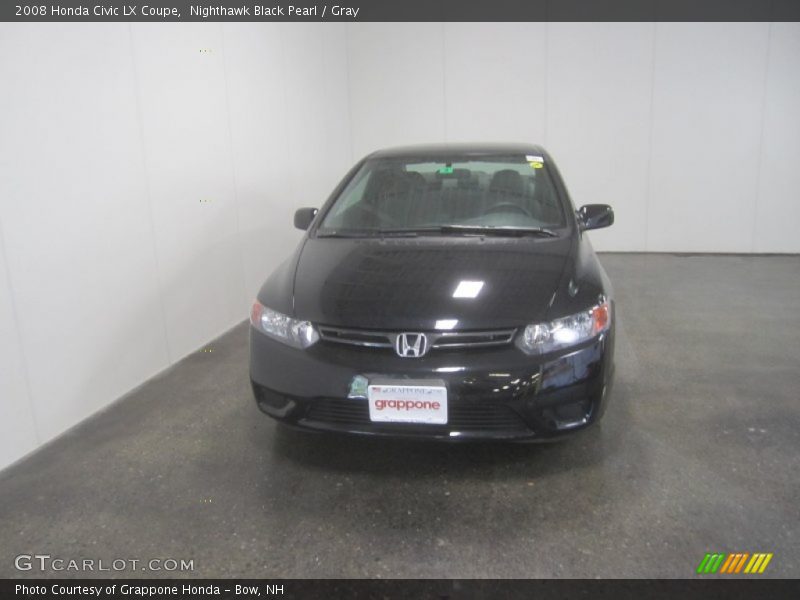 Nighthawk Black Pearl / Gray 2008 Honda Civic LX Coupe