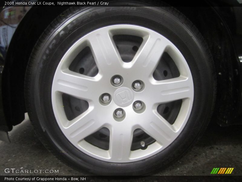 Nighthawk Black Pearl / Gray 2008 Honda Civic LX Coupe