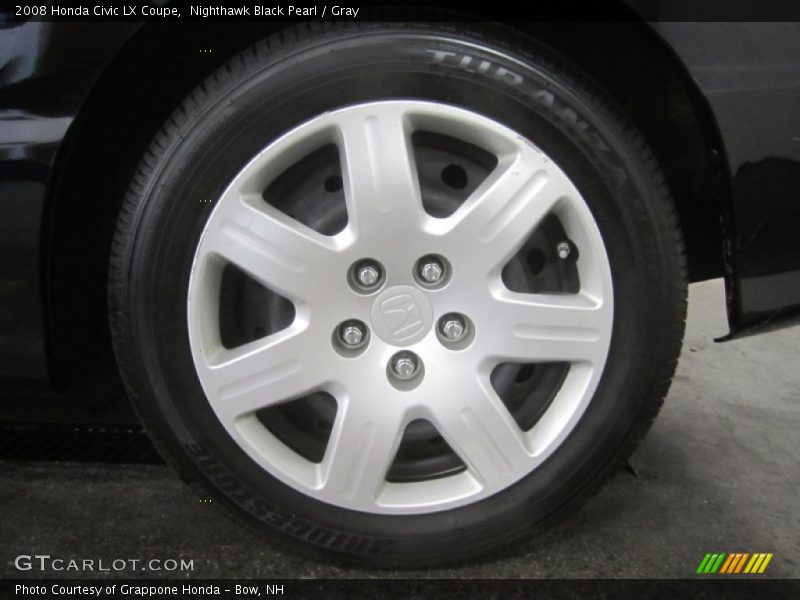 Nighthawk Black Pearl / Gray 2008 Honda Civic LX Coupe