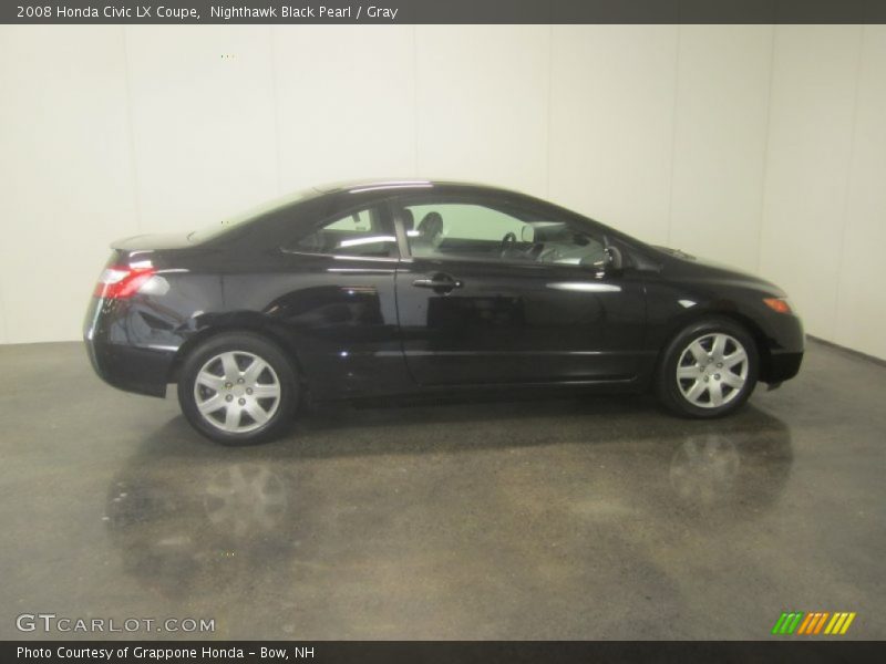 Nighthawk Black Pearl / Gray 2008 Honda Civic LX Coupe