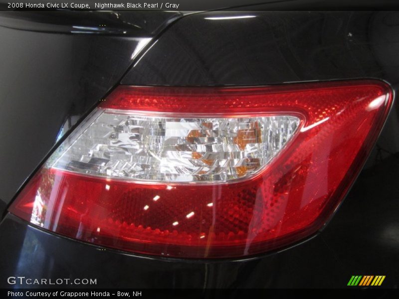 Nighthawk Black Pearl / Gray 2008 Honda Civic LX Coupe