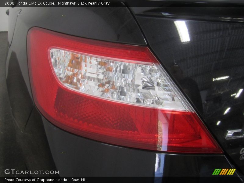 Nighthawk Black Pearl / Gray 2008 Honda Civic LX Coupe