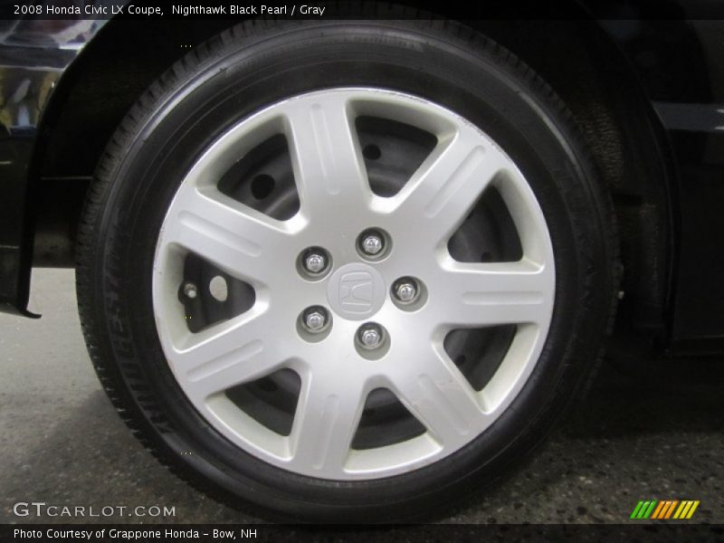 Nighthawk Black Pearl / Gray 2008 Honda Civic LX Coupe