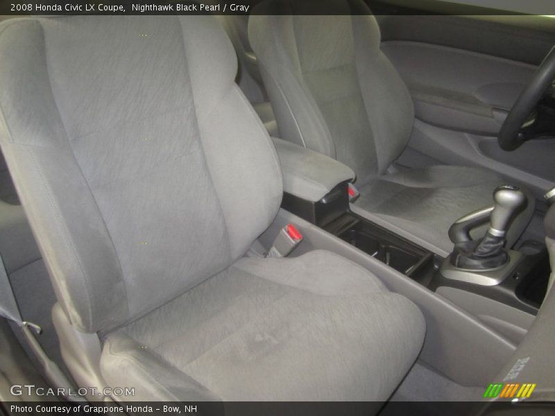 Nighthawk Black Pearl / Gray 2008 Honda Civic LX Coupe
