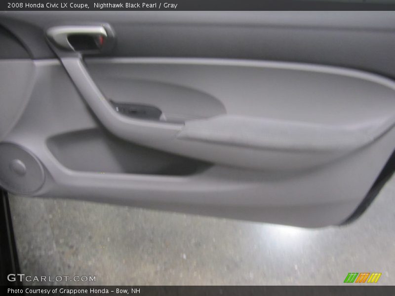 Nighthawk Black Pearl / Gray 2008 Honda Civic LX Coupe