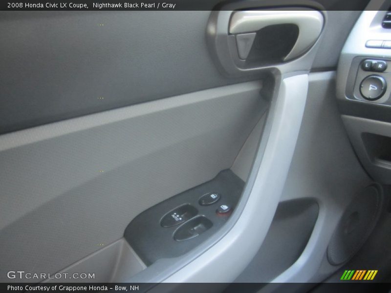 Nighthawk Black Pearl / Gray 2008 Honda Civic LX Coupe