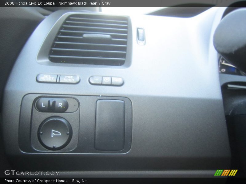 Nighthawk Black Pearl / Gray 2008 Honda Civic LX Coupe