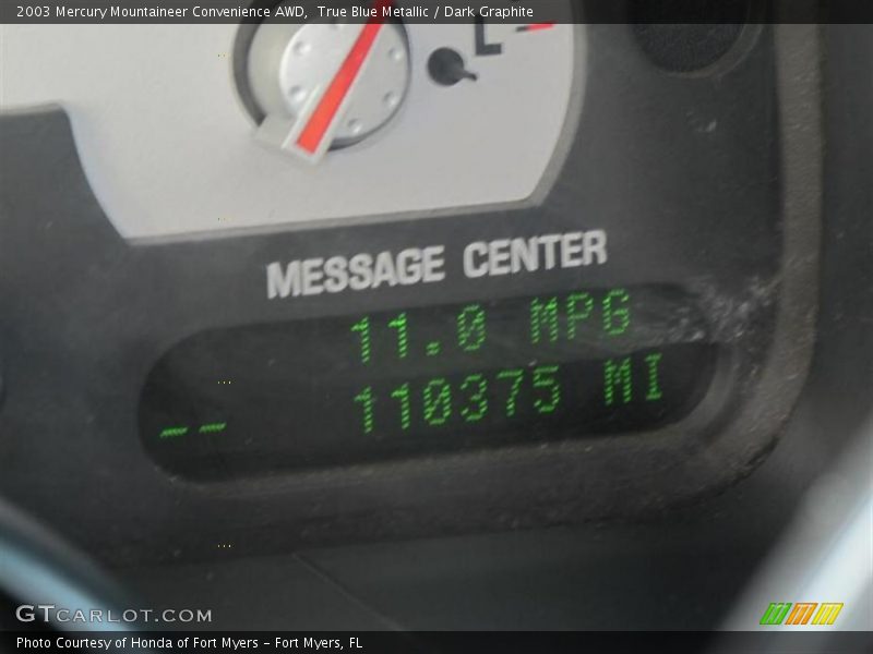 True Blue Metallic / Dark Graphite 2003 Mercury Mountaineer Convenience AWD