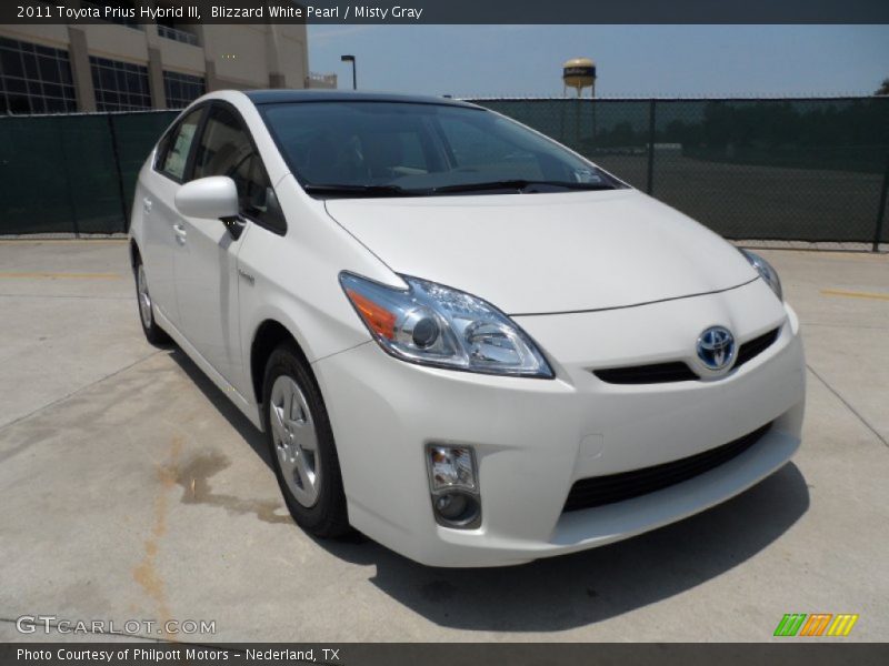 Blizzard White Pearl / Misty Gray 2011 Toyota Prius Hybrid III