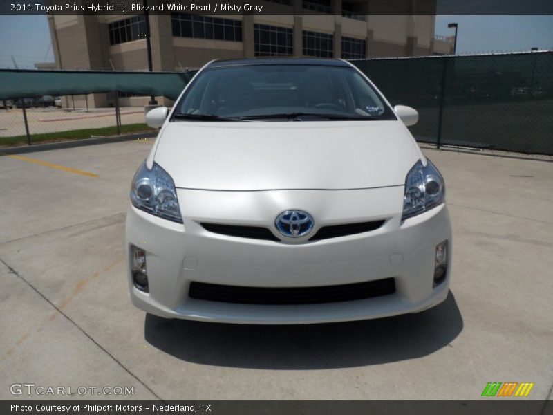 Blizzard White Pearl / Misty Gray 2011 Toyota Prius Hybrid III