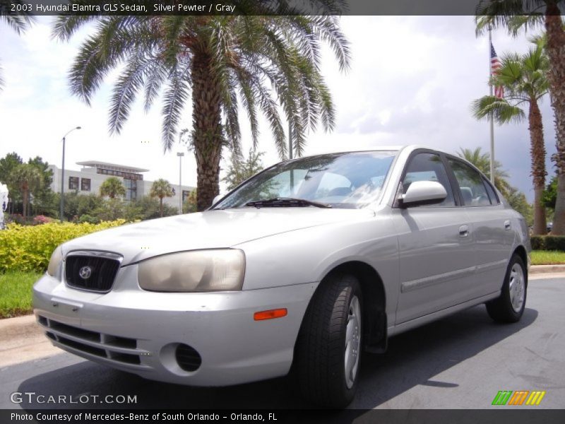 Silver Pewter / Gray 2003 Hyundai Elantra GLS Sedan