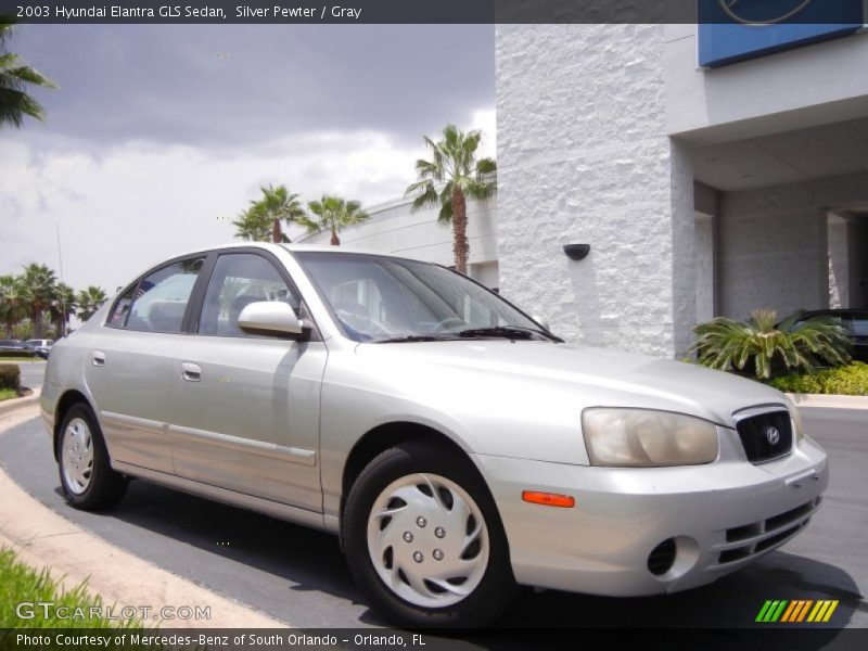 Silver Pewter / Gray 2003 Hyundai Elantra GLS Sedan