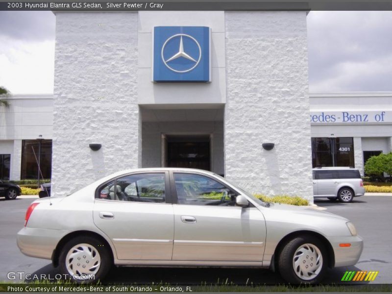 Silver Pewter / Gray 2003 Hyundai Elantra GLS Sedan