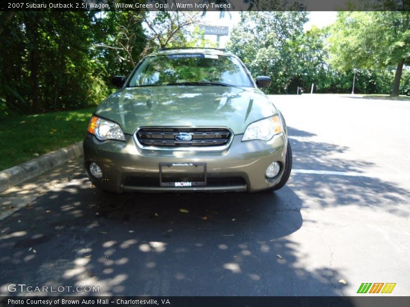 Willow Green Opal / Warm Ivory Tweed 2007 Subaru Outback 2.5i Wagon
