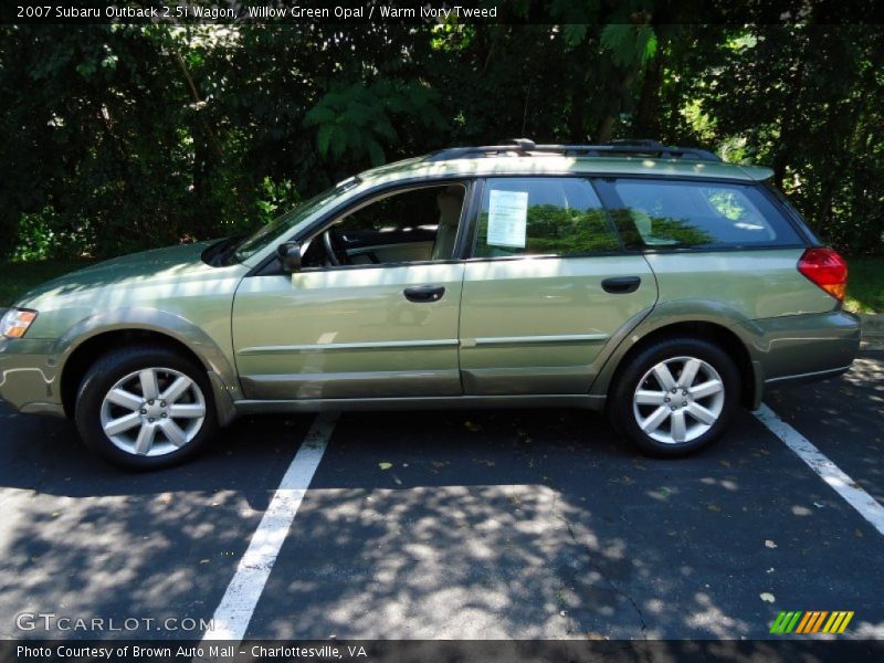 Willow Green Opal / Warm Ivory Tweed 2007 Subaru Outback 2.5i Wagon